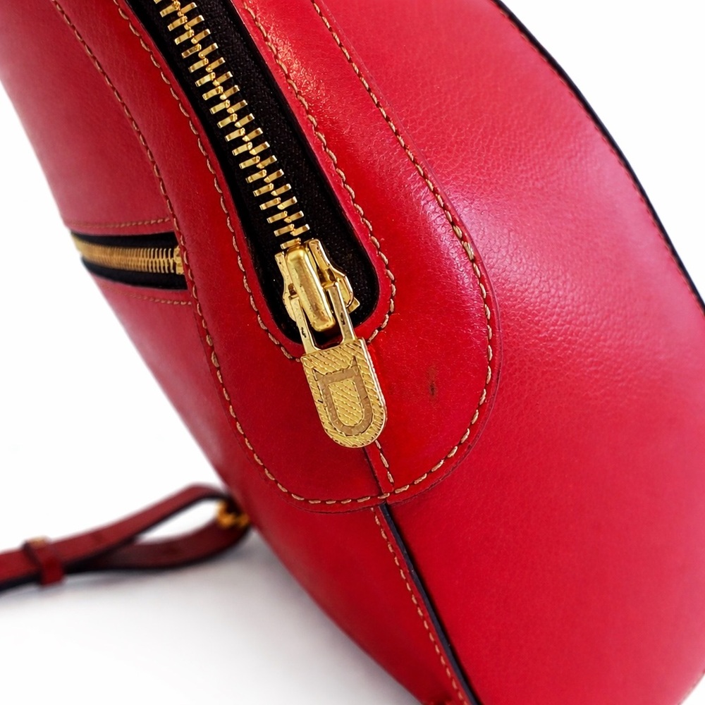 Delvaux • Amitie Red Leather Backpack, Excellent Condition - Picture 5 of 17